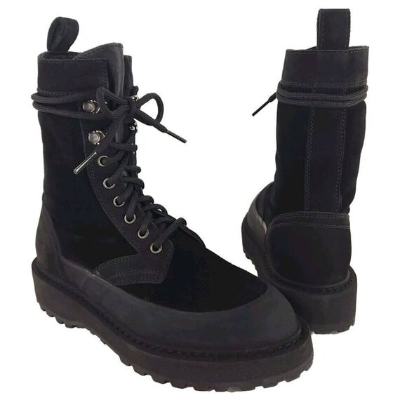 Diemme Altivole Suede Boots Size 36 6 Women's Black Combat New - Picture 2 of 16